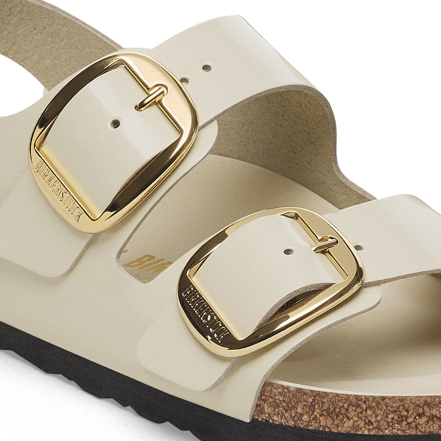 milano big buckle natural leather patent