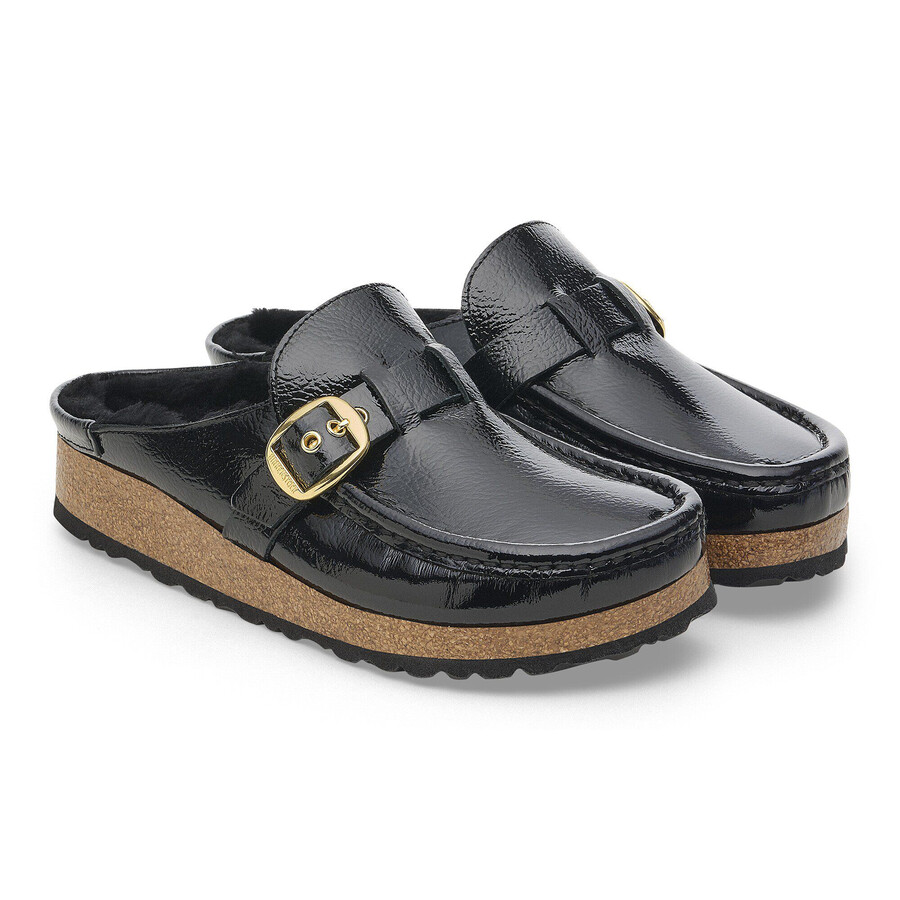 buckley shearling patent leather