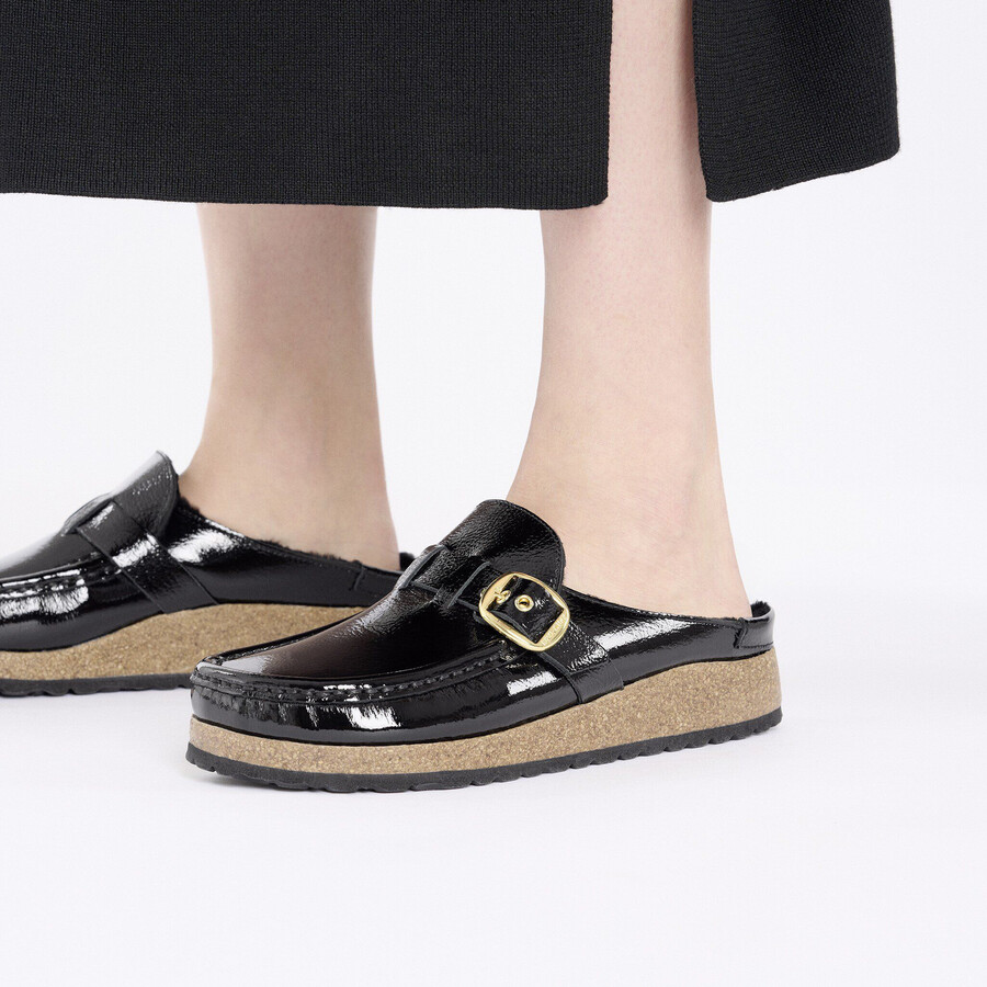 buckley shearling patent leather