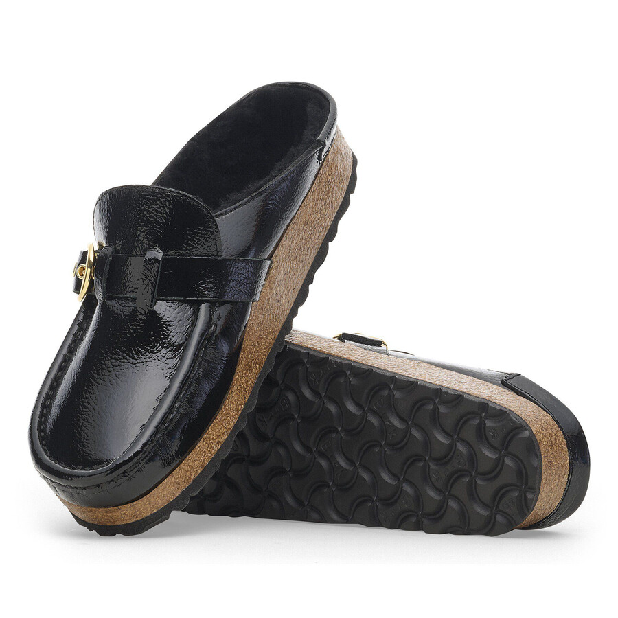 buckley shearling patent leather