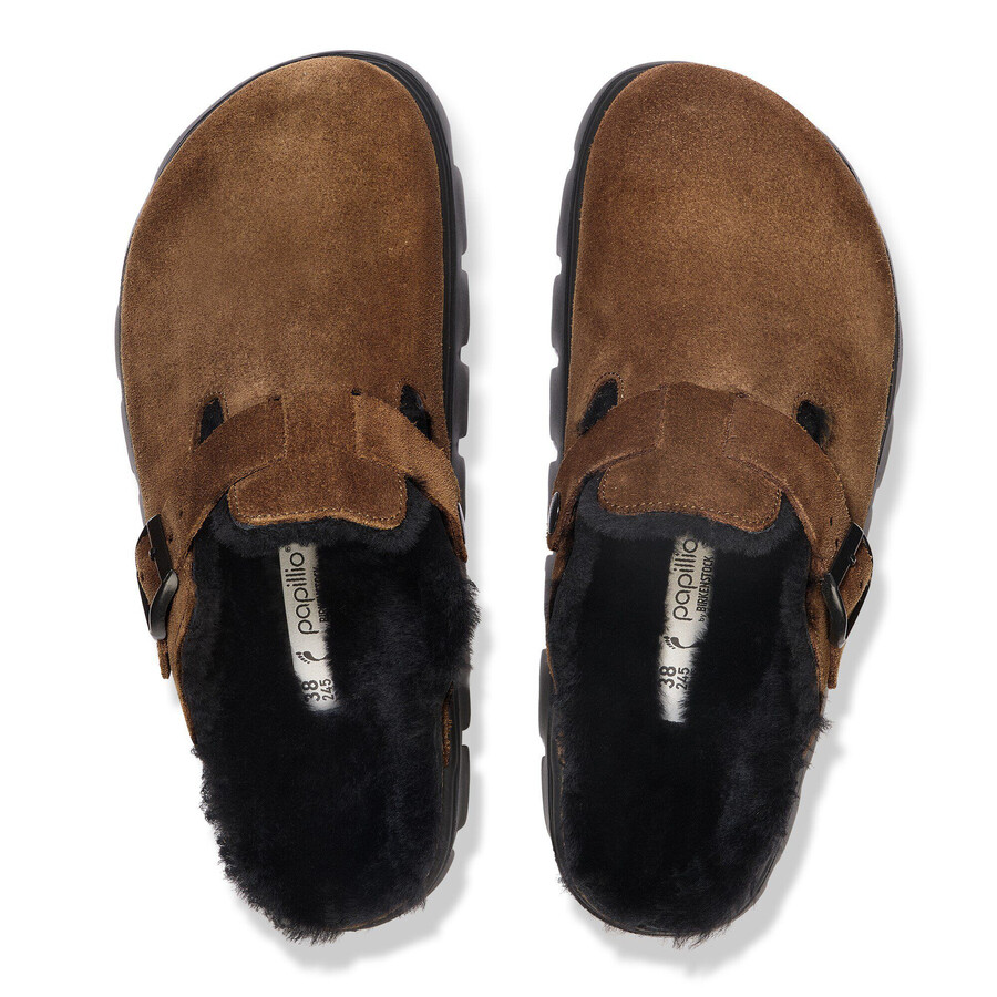boston pap chunky shearling suede leather