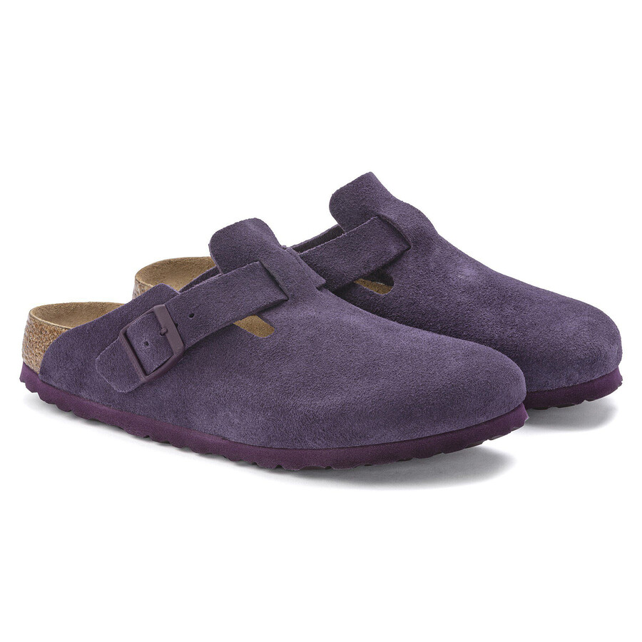 boston soft footbed suede leather wine