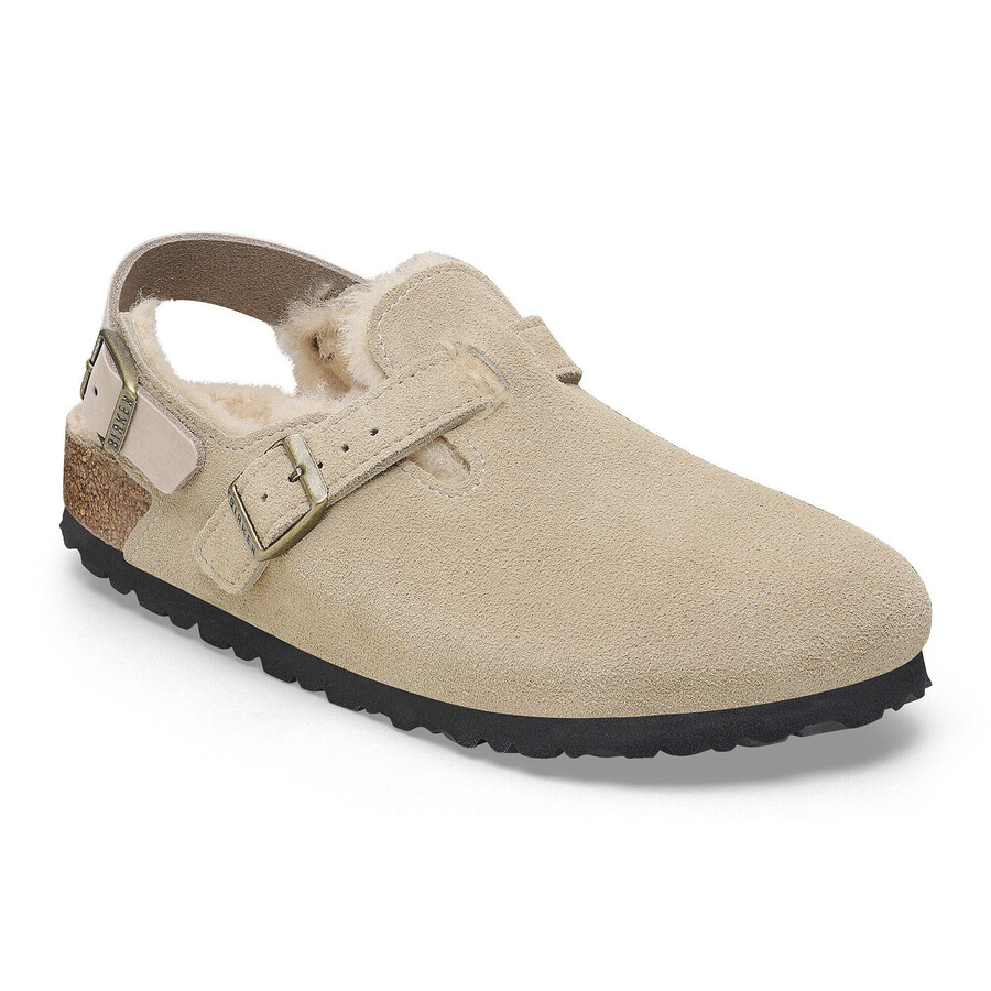 tokio shearling suede leather