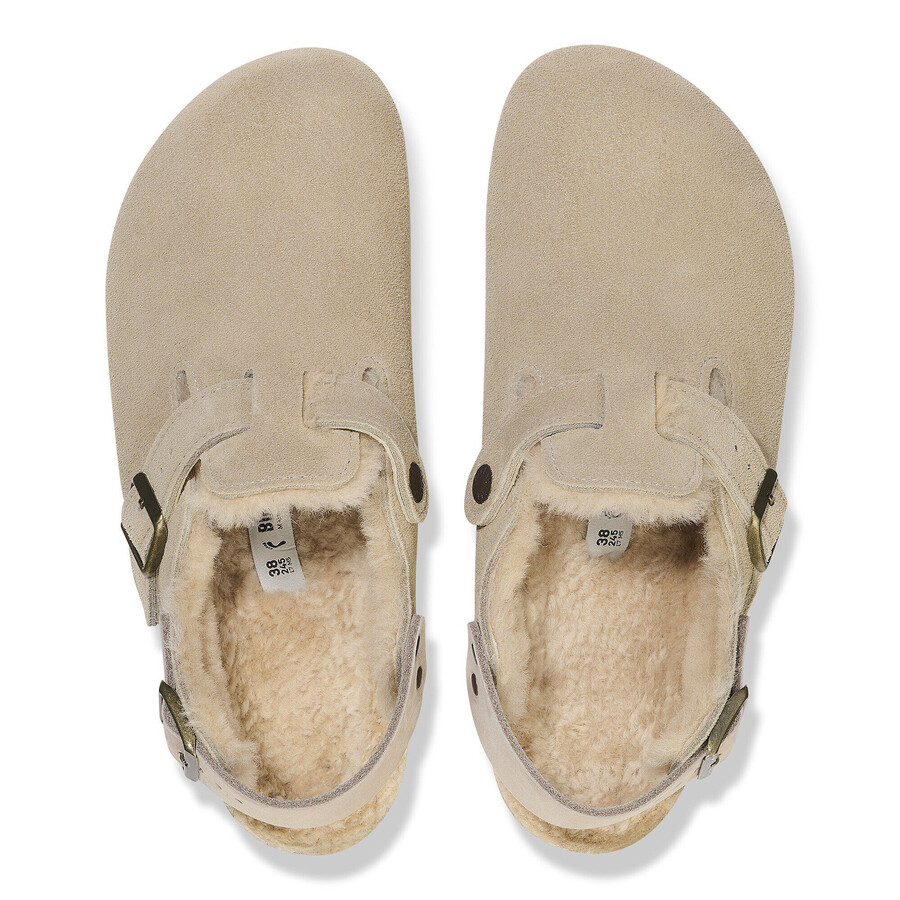 tokio shearling suede leather