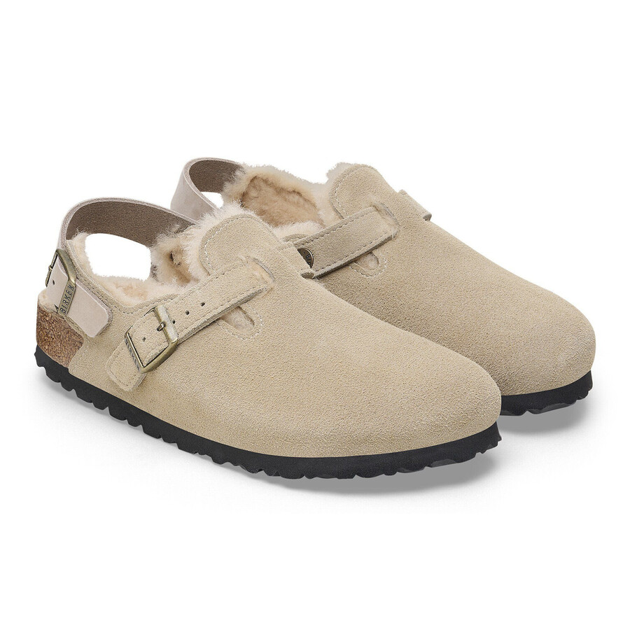 tokio shearling suede leather