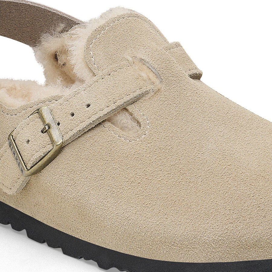 tokio shearling suede leather