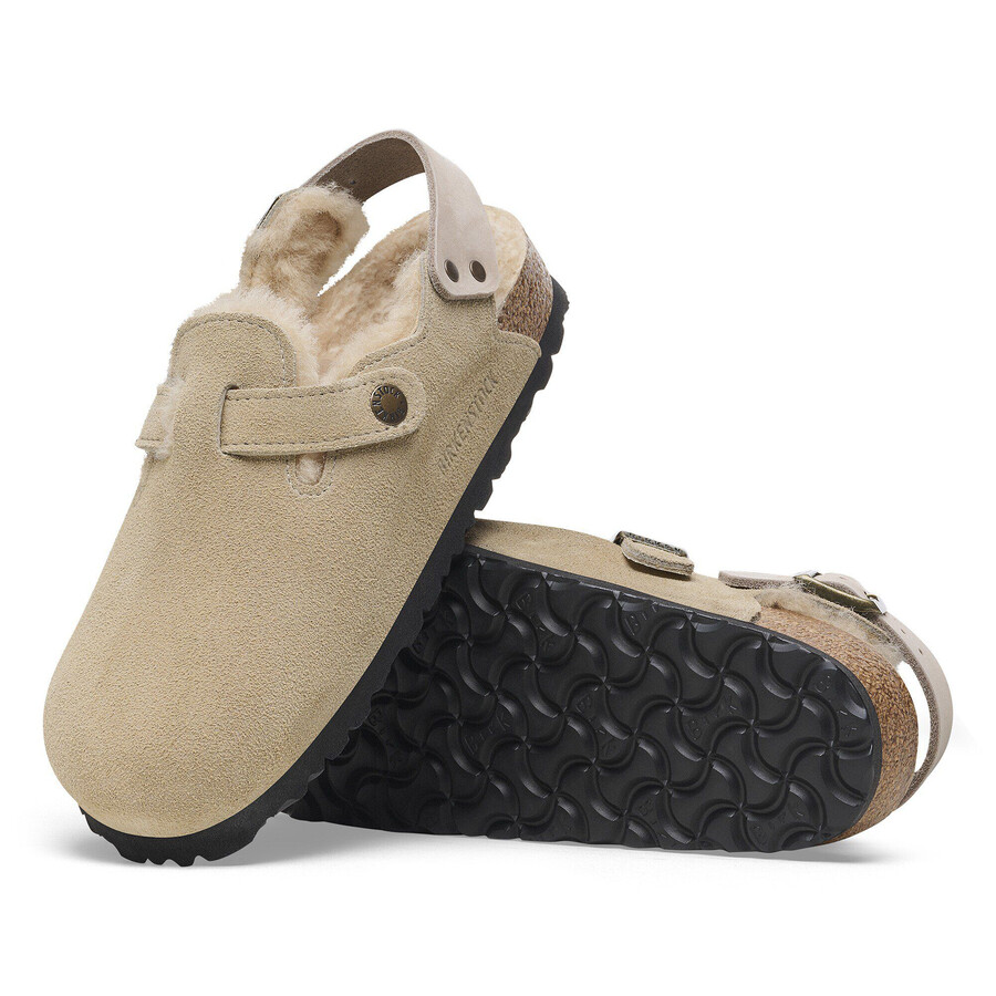 tokio shearling suede leather