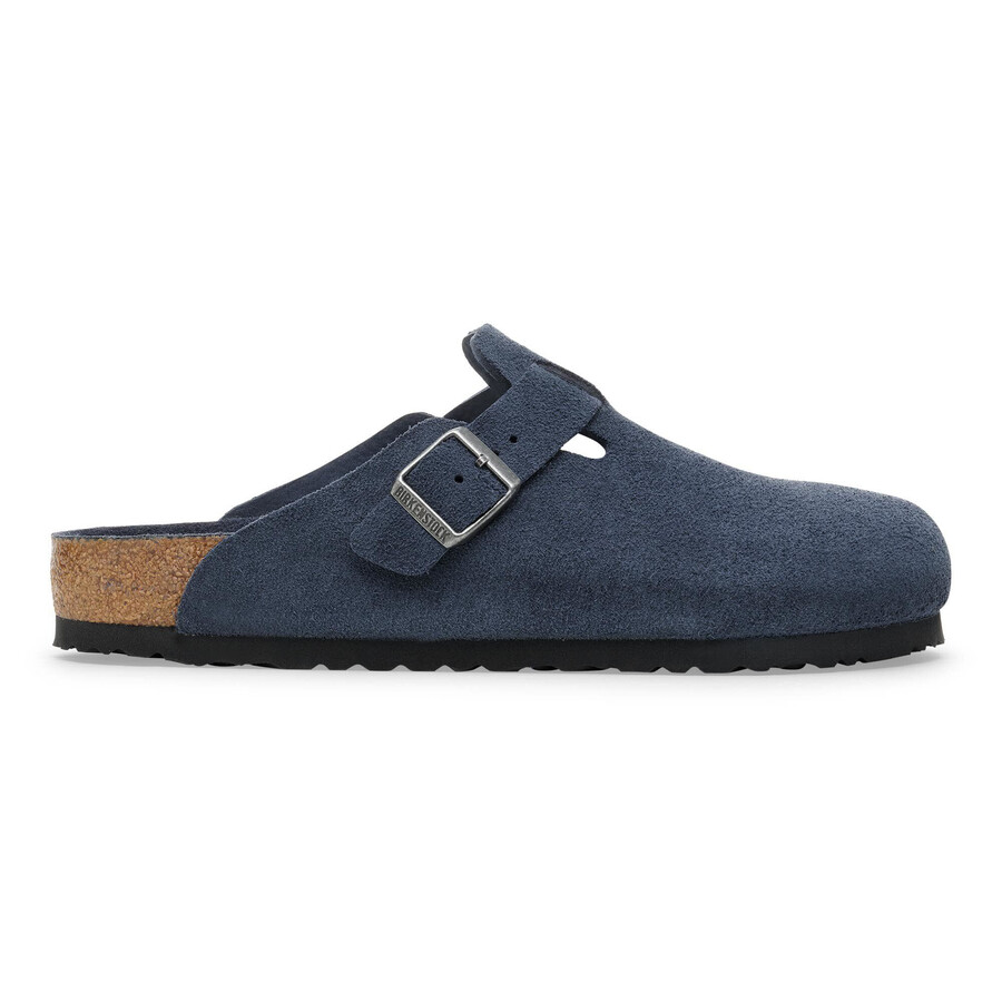 boston soft footbed suede leather new navy tonal