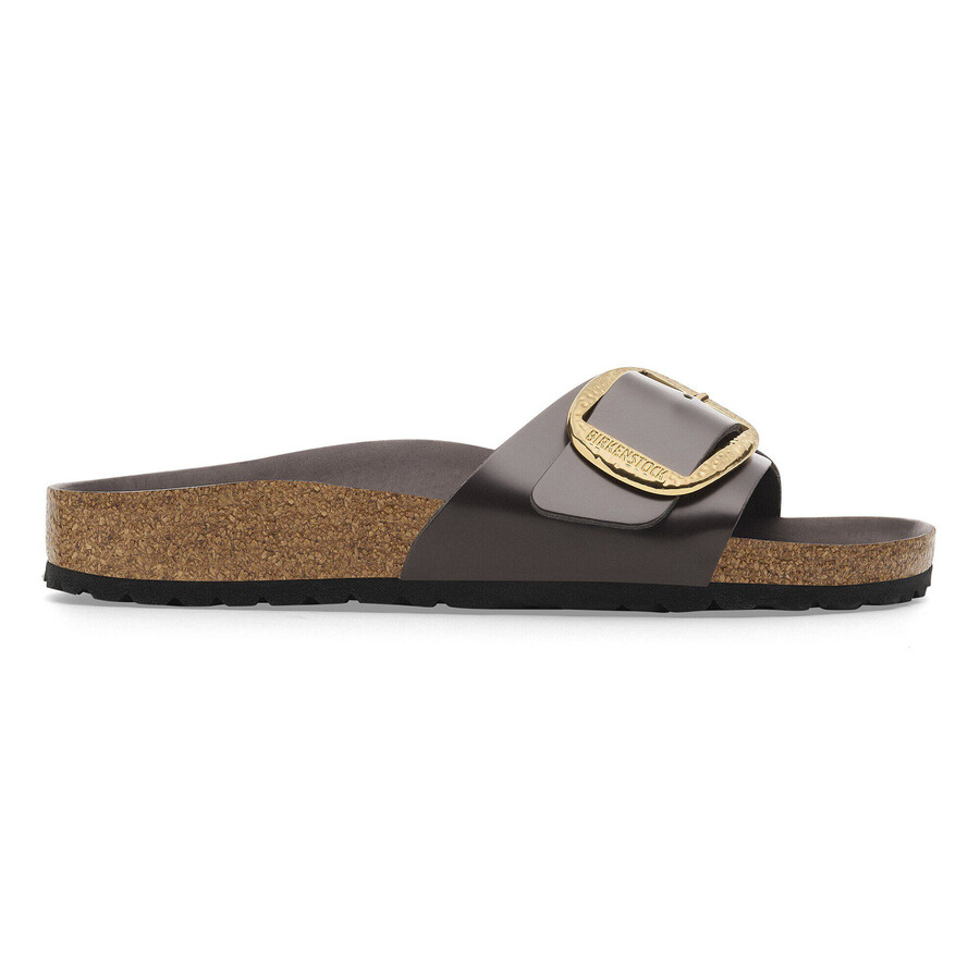 madrid big buckle natural leather patent
