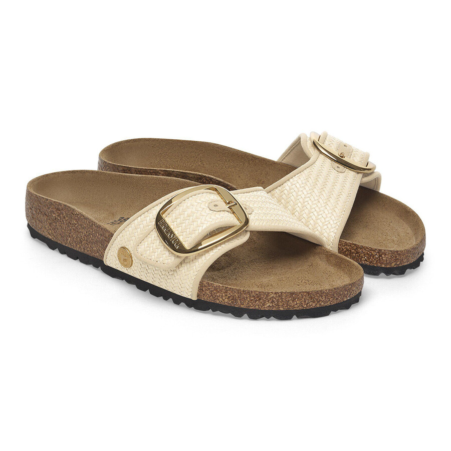 madrid big buckle raffia textile