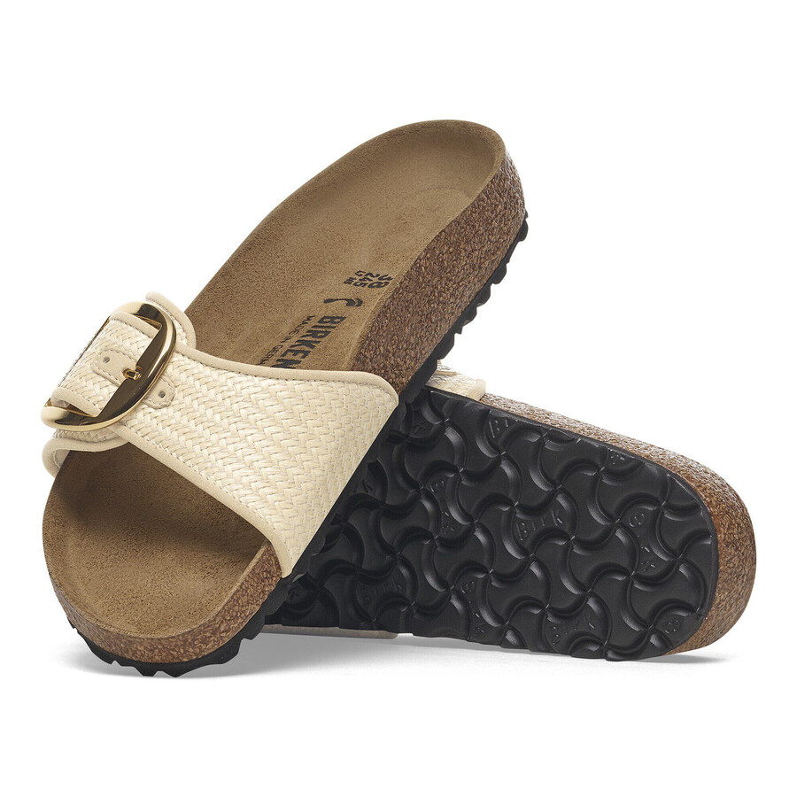 madrid big buckle raffia textile