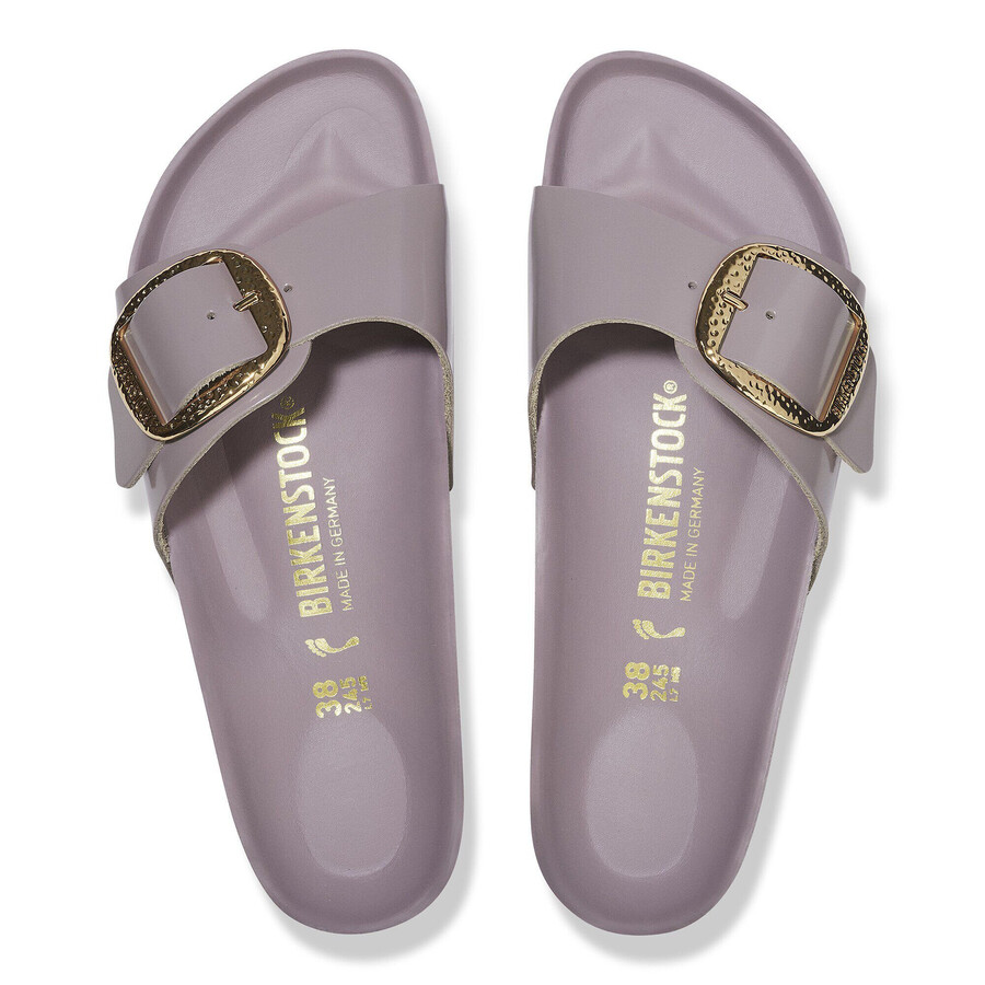 madrid big buckle natural leather patent