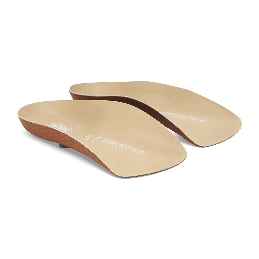blue footbed heels leather