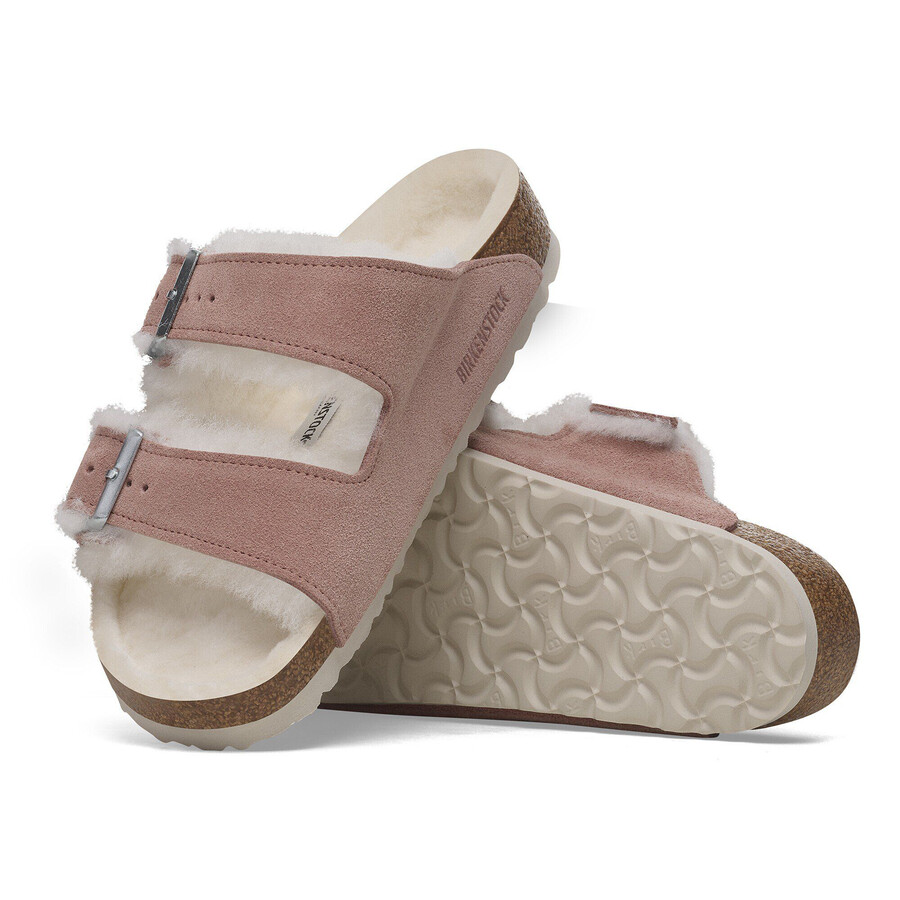 arizona shearling suede leather pink clay