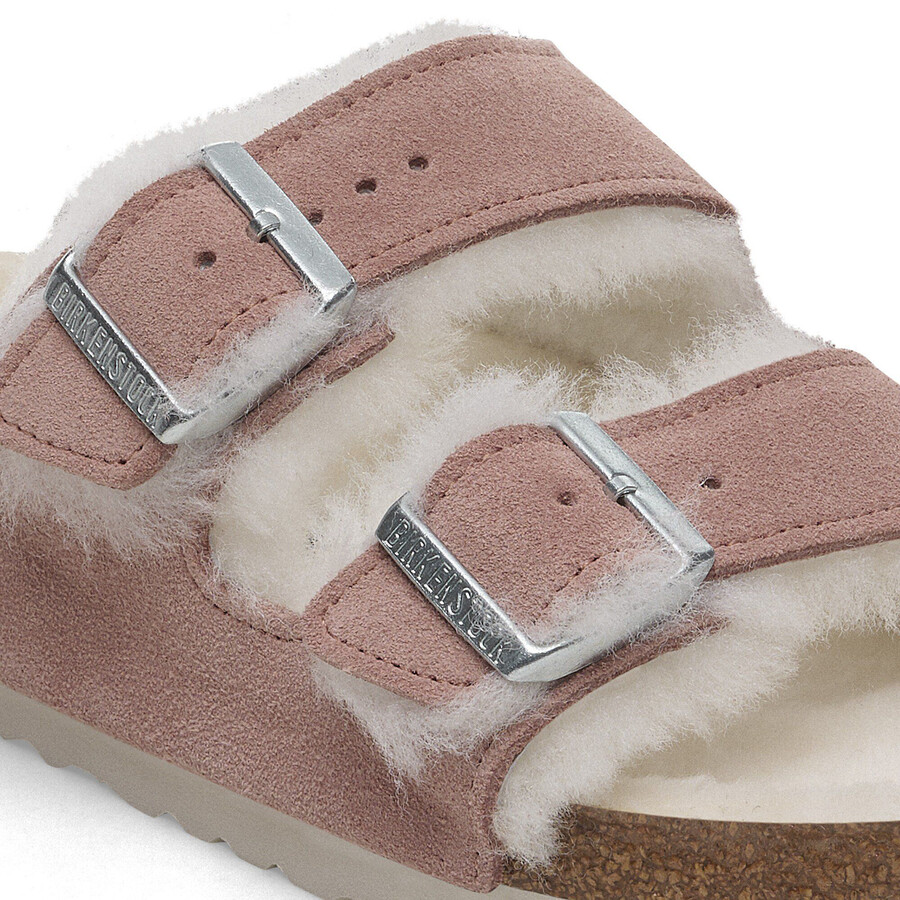 arizona shearling suede leather pink clay